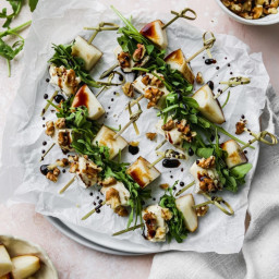 Pear and Brie Cheese Salad Skewers (Appetizer)