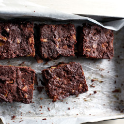Pear and brazil nut chocolate brownies