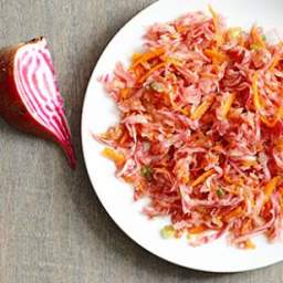 Pear and Chioggia Beet Slaw