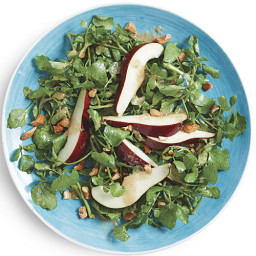 Pear and Watercress Salad with Cashews and Honey-Ginger Vinaigrette
