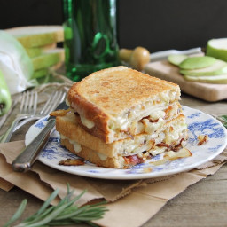 Pear, bacon and brie grilled cheese