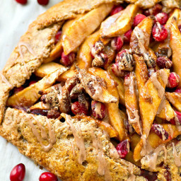 Pear Cranberry Galette with Chai Glaze
