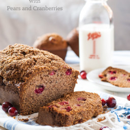 Pear, Hazelnut, and Cranberry Bread