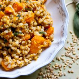 Pearl barley, butternut squash and sage risotto
