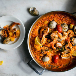 Pearl Couscous With Shrimp and Clams