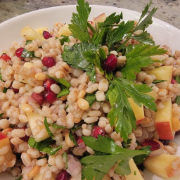 Pearled Barley Salad With Apple and Pomegranate