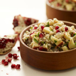 Pearled Barley Salad with Apples, Pomegranate Seeds, and Pine Nuts