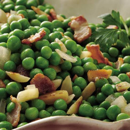 Peas with Bacon and Almonds