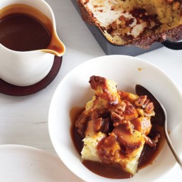 Pecan Bourbon and Butterscotch Bread Pudding