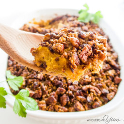 Pecan Roasted Better-Than-Sweet-Potato Casserole (Low Carb, Paleo)