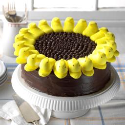 Peeps Sunflower Cake