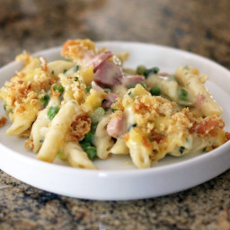Penne Casserole With Ham and Peas