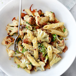 Penne Pasta With Cauliflower and Pancetta