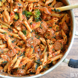Penne Pasta with Sausage and Greens