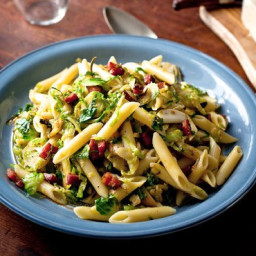Penne With Brussels Sprouts, Chile and Pancetta