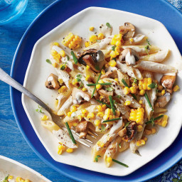 Penne with Mushrooms, Corn, and Thyme Recipe