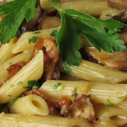 Penne with Pancetta and Mushrooms Recipe