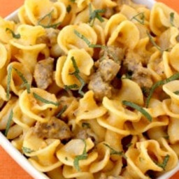 Penne with Pumpkin and Sausage