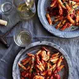 Penne with Shrimp and Spicy Tomato Sauce Recipe