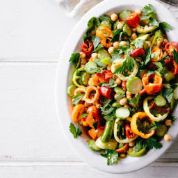 Pepper, Cucumber, and Chickpea Salad