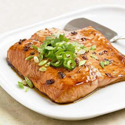 Pepper Jelly and Soy Glazed Salmon