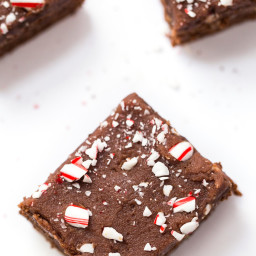 Peppermint Frosted Chickpea Brownies