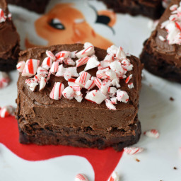 Peppermint Frosted Chocolate Brownies
