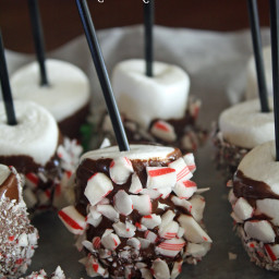 Peppermint Marshmallow Dips for Hot Chocolate {Great Gift Idea!}