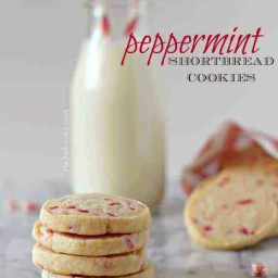 Peppermint Shortbread Cookies