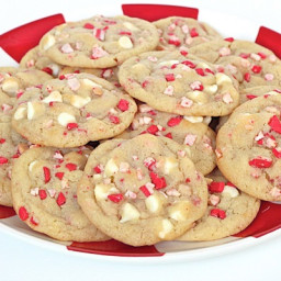 Peppermint White Chocolate Pudding Cookies