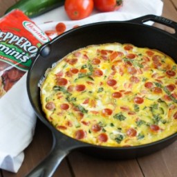 Pepperoni and Vegetables Frittata