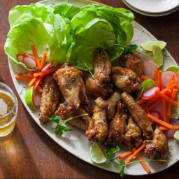 Peppery Vietnamese Chicken Wings with Quick Vegetable Pickles