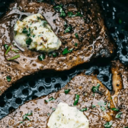 Perfect Air Fryer Steak with Garlic Herb Butter