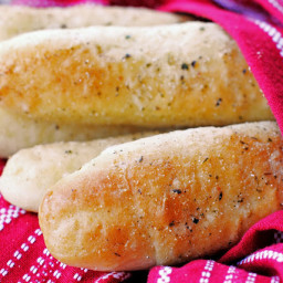 Perfect Bread Sticks with Buttery Garlic Topping