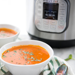 Perfect Whole30 Instant Pot Tomato Soup (Vegan, Paleo)