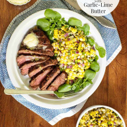 Perfectly Grilled Steak with Garlic Lime Butter