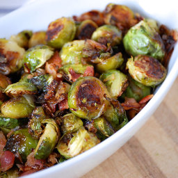 Perfectly Roasted Brussels Sprouts with Bacon