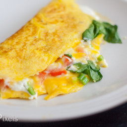 Perfect Spinach and Goat Cheese Omelets