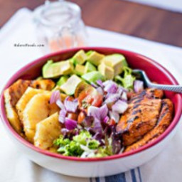 Peri Peri Warm Chicken salad with Lime Dressing