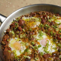 Persian Eggs with Spiced Beef and Tomatoes