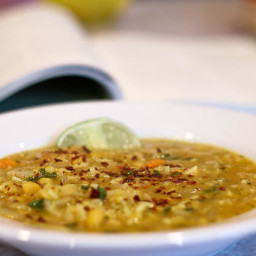 Persian Gulf Split Pea Soup with Rice and Mint