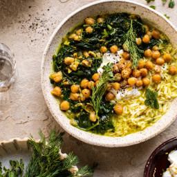 Persian Herb and Chickpea Stew with Rice.