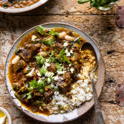 Persian Inspired Herb and Beef Stew with Rice