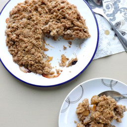 Persimmon and Apple Crumble