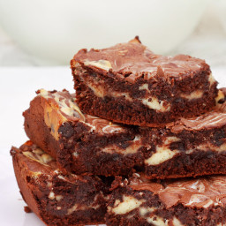 Perugina Bittersweet Chocolate - Mascarpone-Swirled Brownie