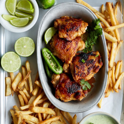 Peruvian Roasted Chicken with Green Sauce