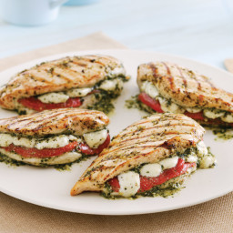 Pesto Mozzarella Stuffed Chicken Breast