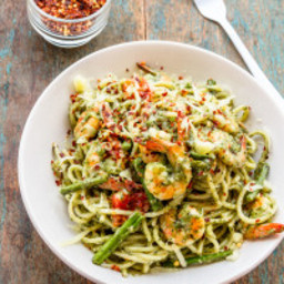 Pesto Shrimp Spaghetti *Video Recipe*