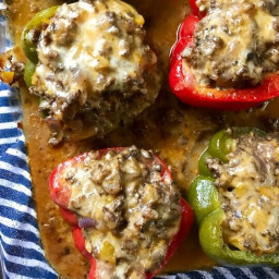Philly Cheese Style Stuffed Peppers