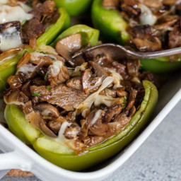 Philly Cheesesteak Stuffed Peppers - Optavia Lean and Green 